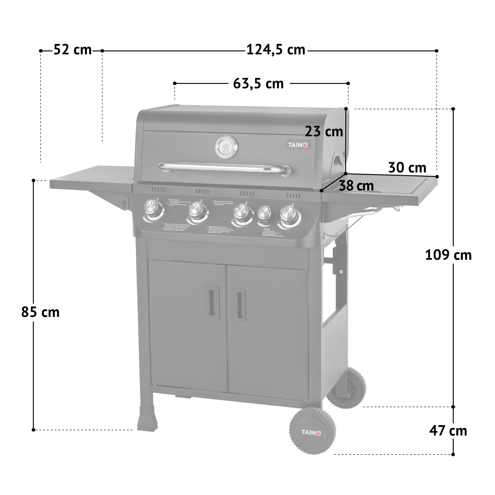 BRANDO 4+1 Gasgrill