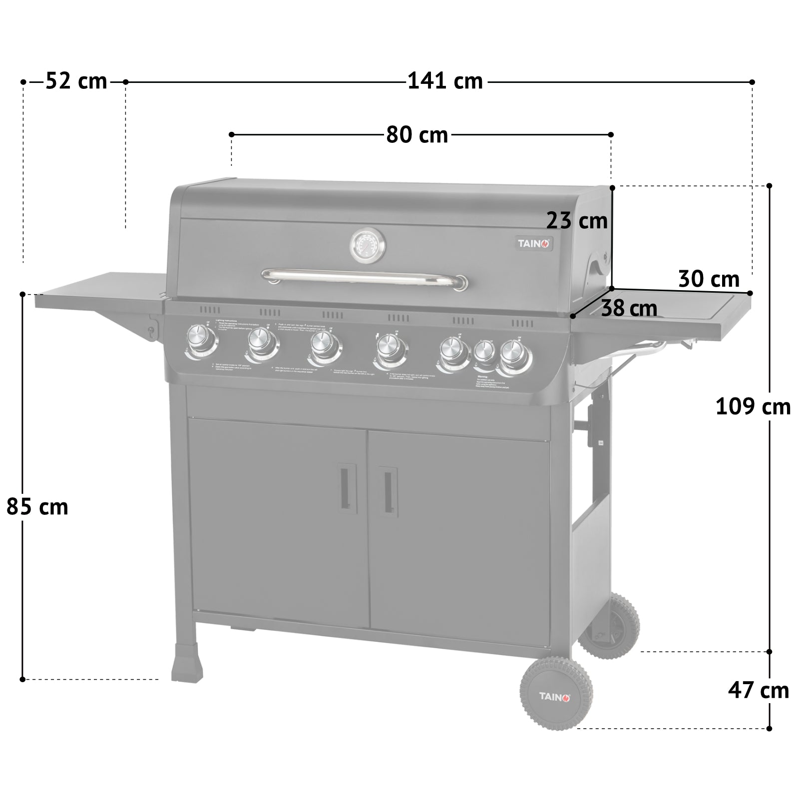 BRANDO 6+1 Gasgrill