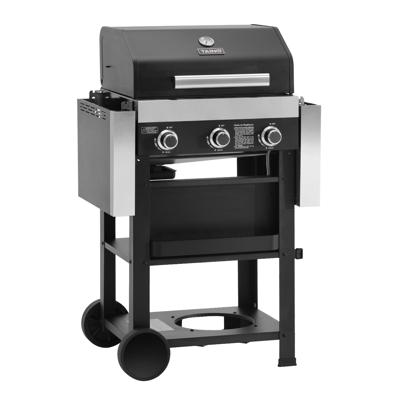 TAINO WABAYA Gasgrill mit eingeklappten Seitentischen