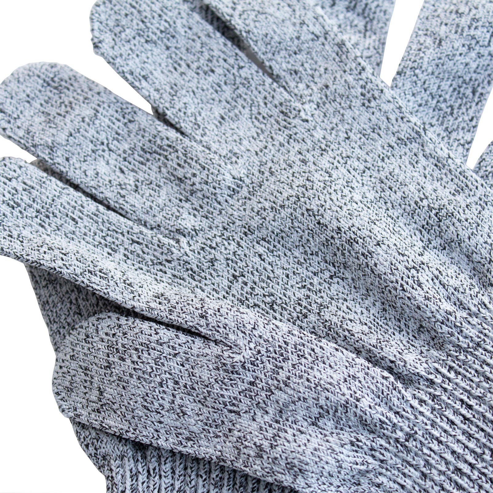 Detailansicht TAINO Schnittschutzhandschuhe mit grau meliertem Stoff