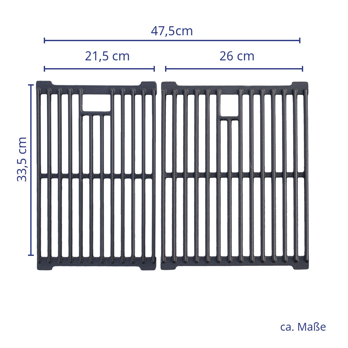 Set Gusseisen-Rost für COMPACT 3+0 Gasgrill