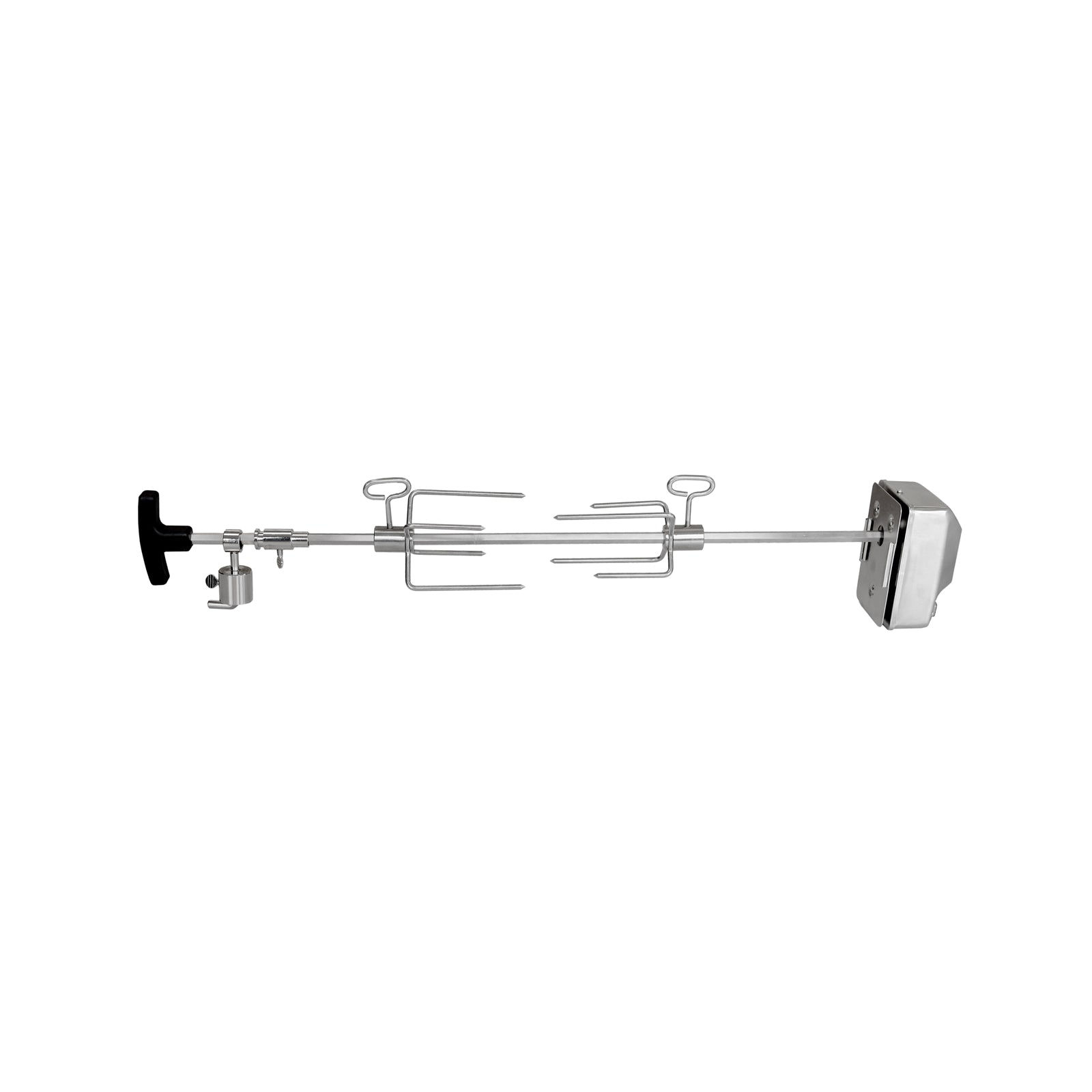Drehspieß für Gasgrill eingefahren horizontal