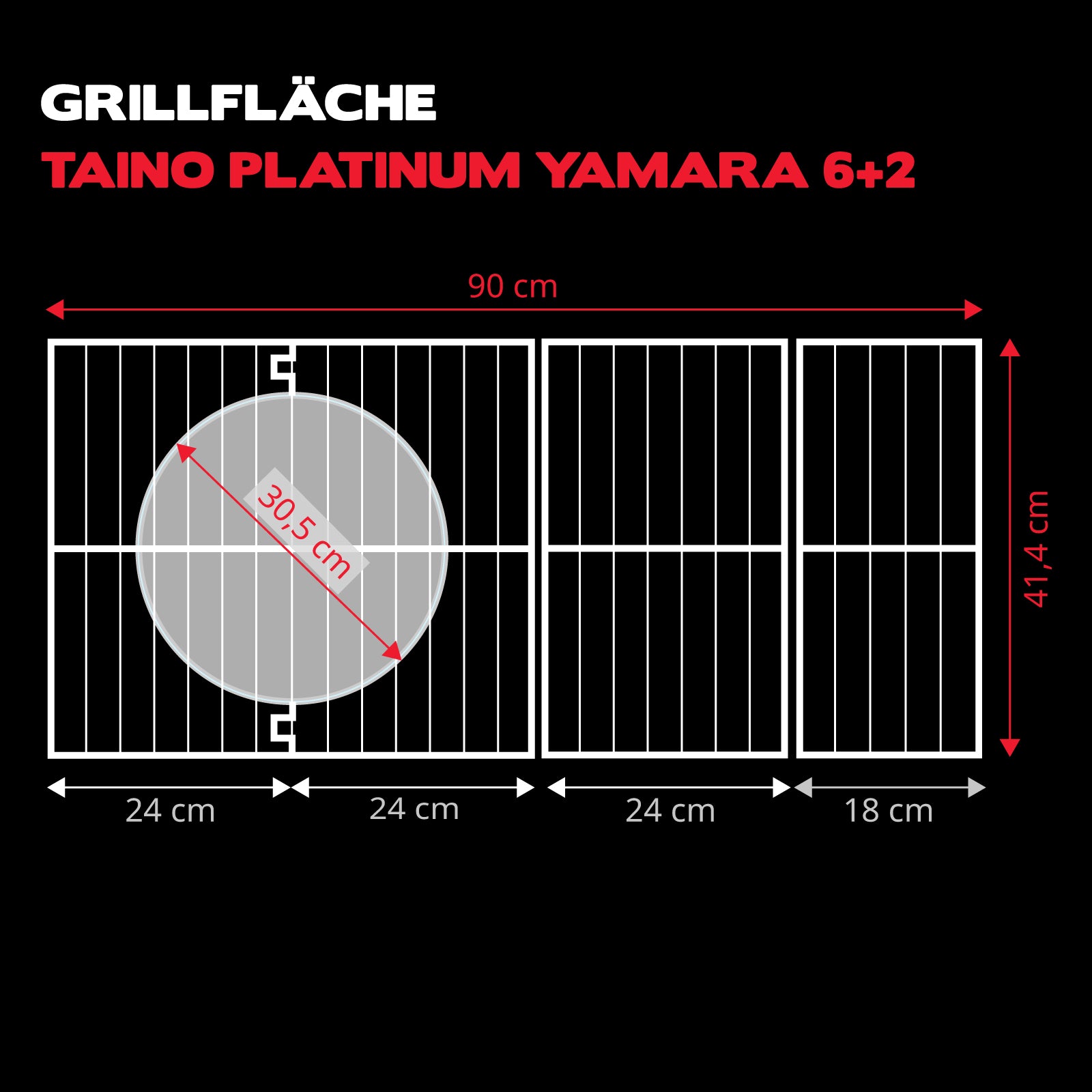 Set PLATINUM YAMARA 6+2 Gasgrill + Abdeckhaube