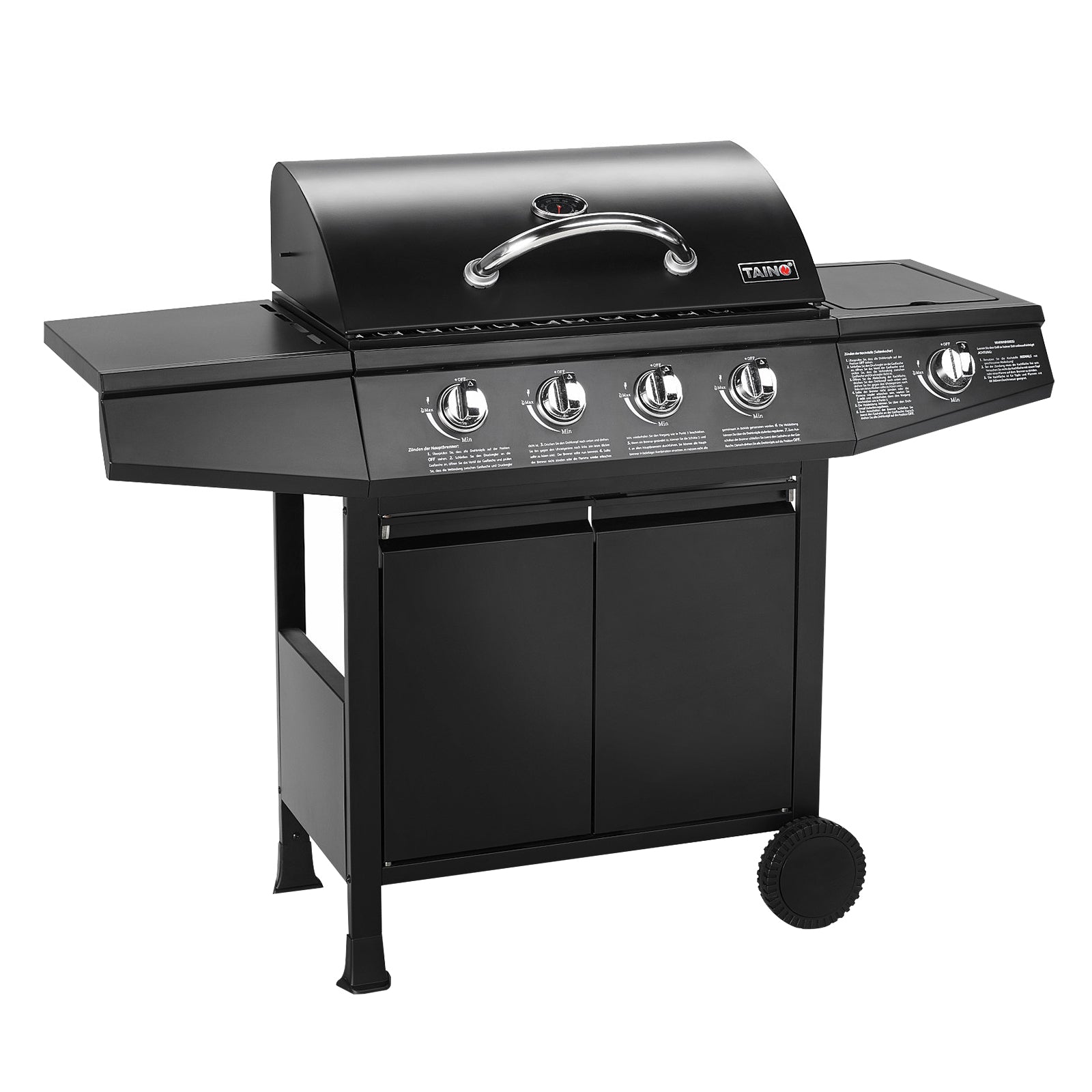Gesamtansicht TAINO Basic 4+1 Gasgrill 4-Brenner mit Seitenkocher