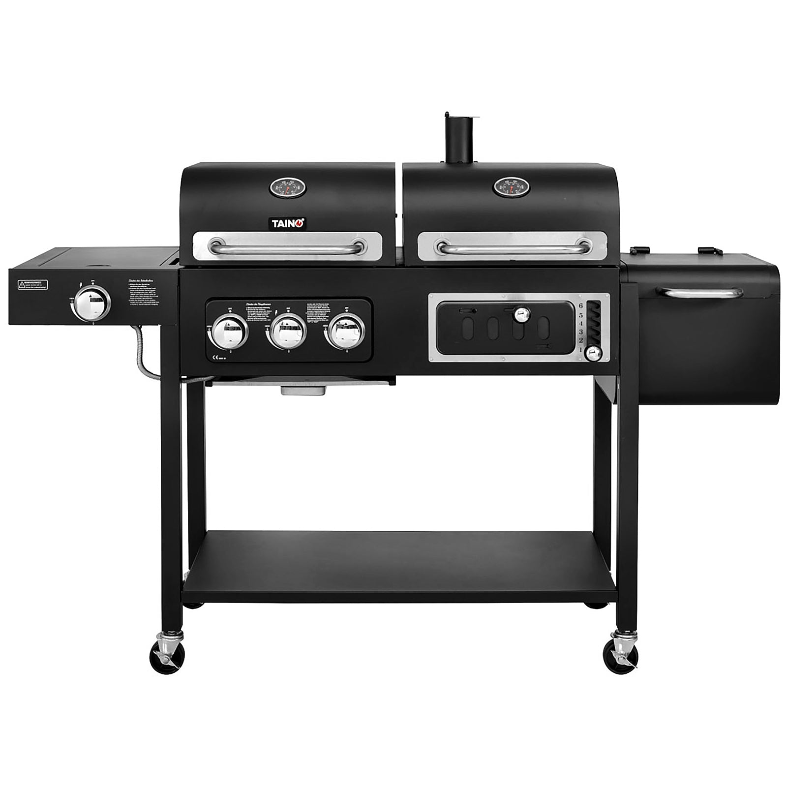 TAINO HERO DUO Gasgrill-Smoker-Kombi Frontalansicht