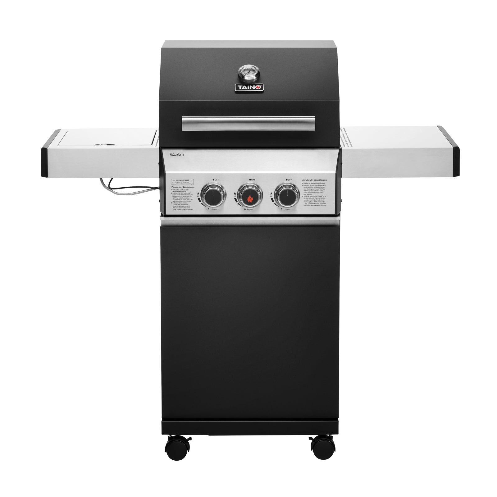 TAINO BLACK 2+1 2-Brenner Gasgrill frontal
