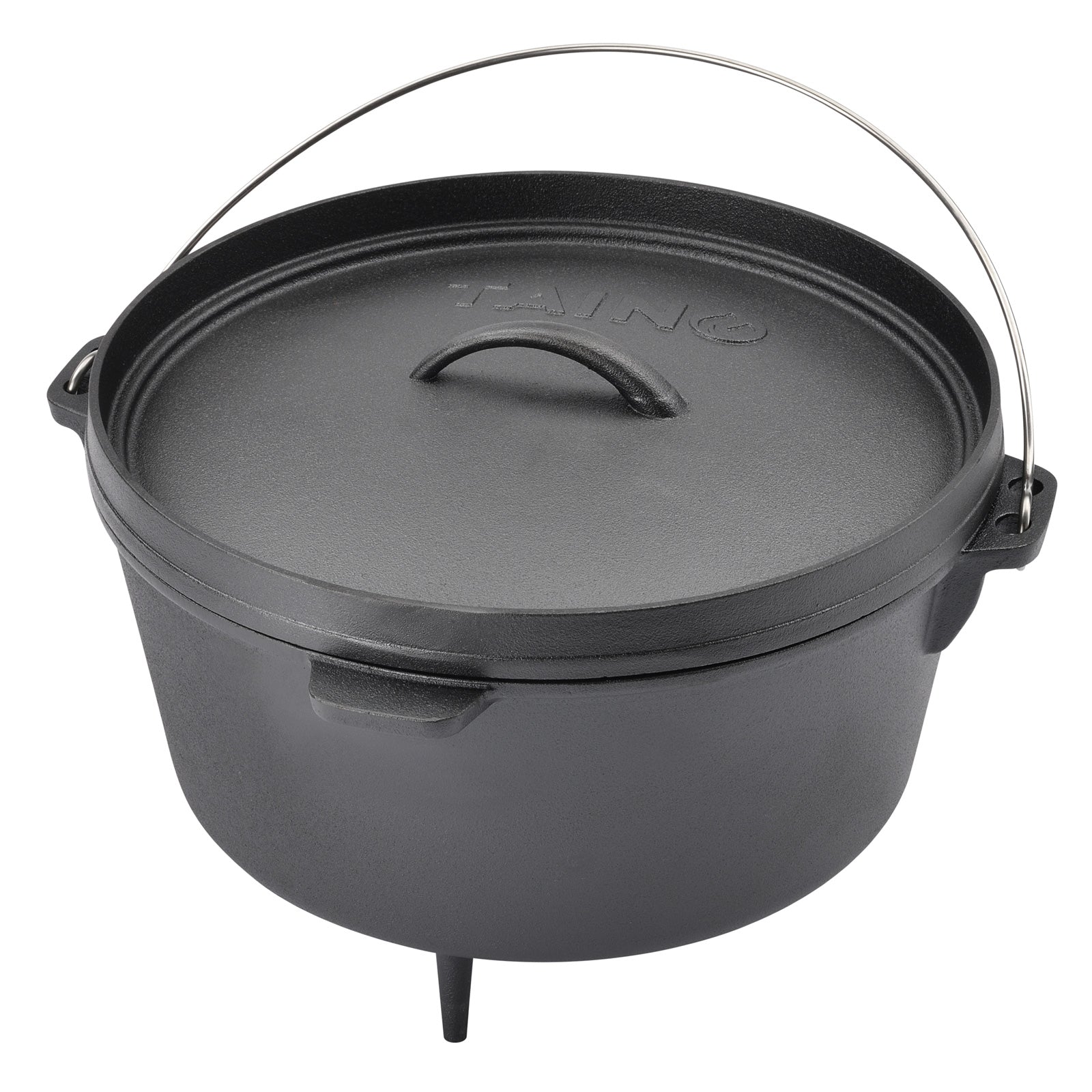 Schwarzer Dutch Oven mit Henkel