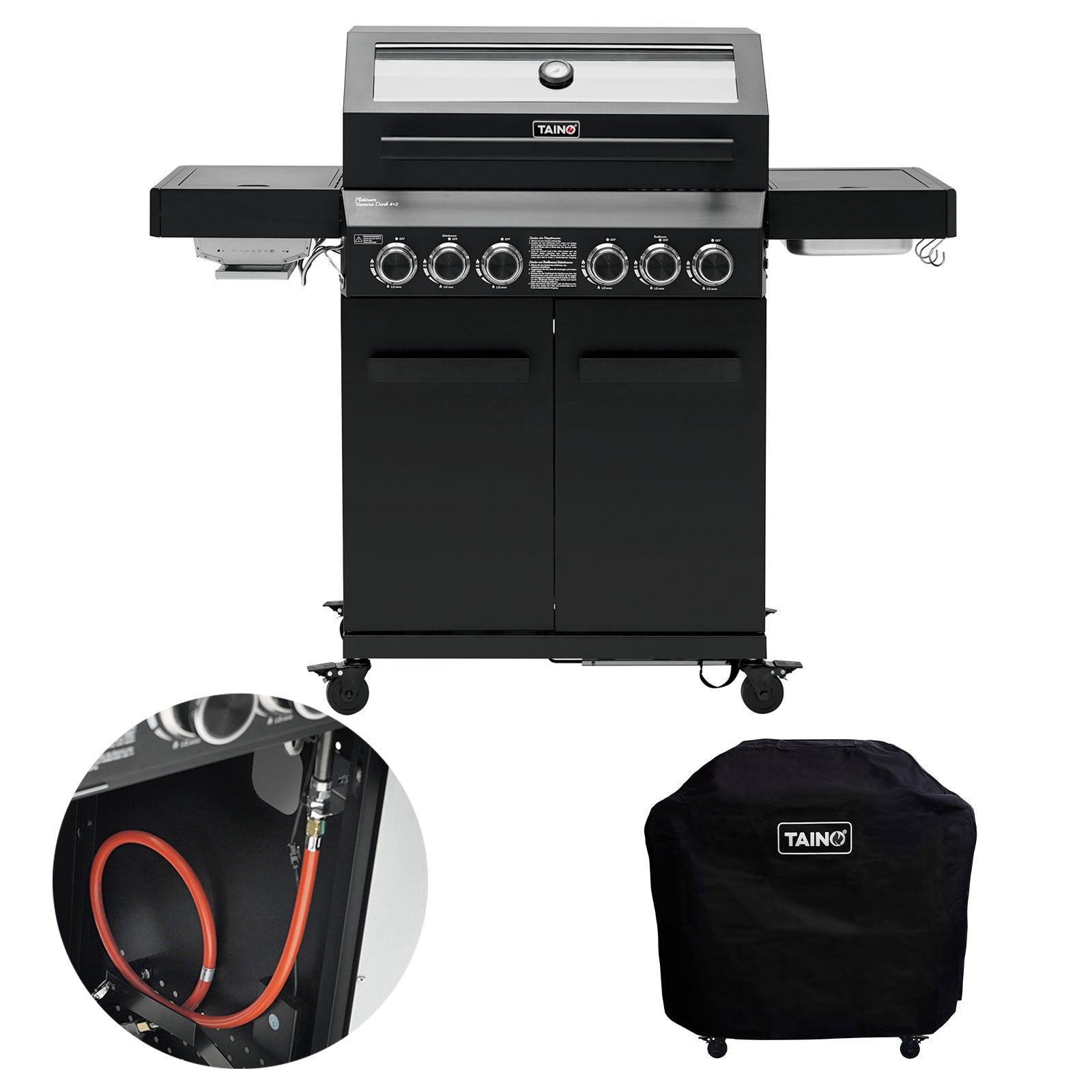 TAINO PLATINUM YAMARA DARK 4+2 im Set mit Abdeckhaube