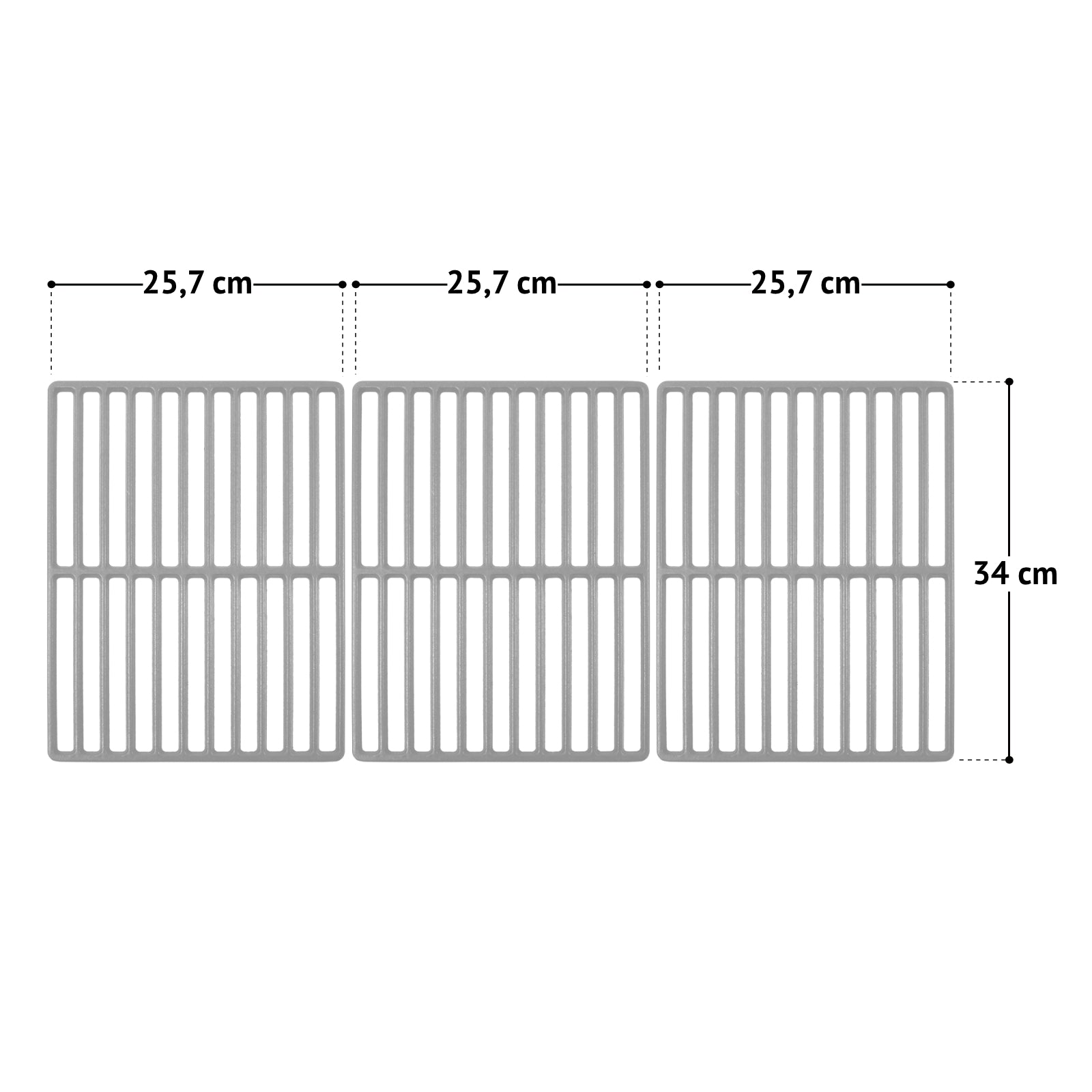 Gusseisen-Rost Set BRANDO 6+1