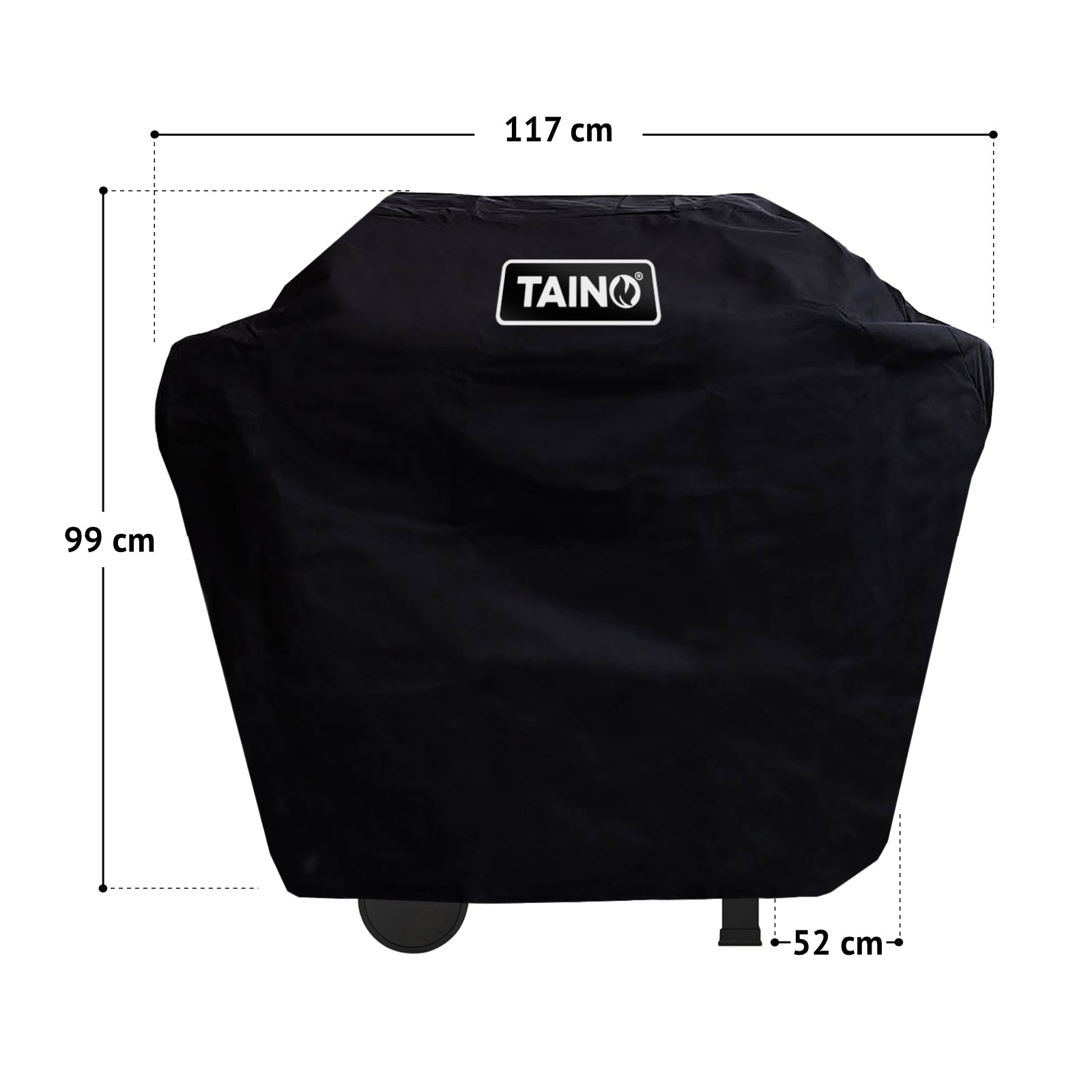 Maße der Abdeckhaube: 117x 52 cm, Höhe 99 cm