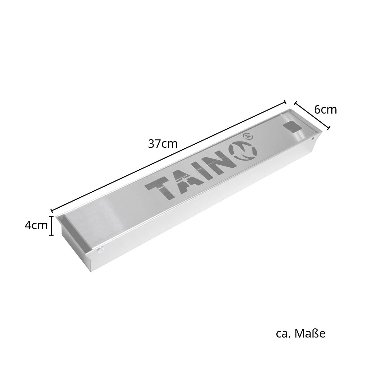 TAINO Smokerbox - Räucherbox für Gasgrill/Grill - Edelstahl - Maße
